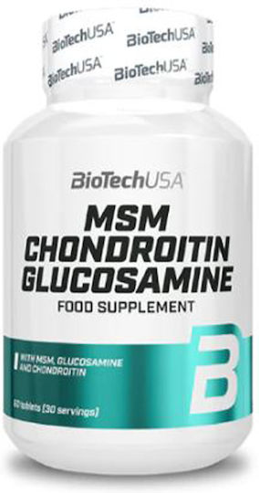 Biotech USA MSM Chondroitin Glucosamine Συμπλήρωμα για την Υγεία Αρθρώσεων & Οστών 60 ταμπλέτες