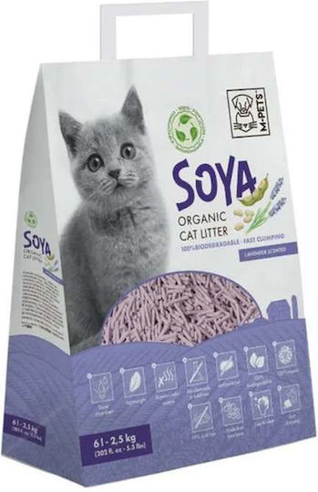 M-Pets Soya Organic Cat Litter Άμμος Γάτας με Άρωμα Λεβάντα 2.5kg