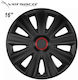 Versaco Car Hubcap Set GΤΧ 16" 4pcs Black 56182