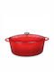 Kuchenprofi Provence Dutch Oven Oval Red 40cm 1Stück