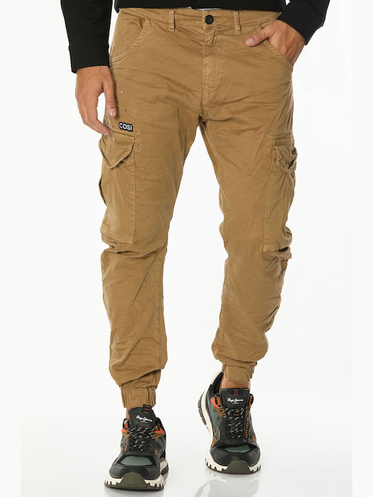 Cosi Jeans Lucca Ανδρικό Παντελόνι Cargo σε Κανονική Εφαρμογή Μπεζ
