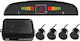 Back Car Parking System Parktronic with Screen / Buzzer and 4 Sensors 22mm in Black Colour