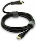 QED USB 2.0 Cable USB-C male - USB-C Μαύρο 0.75m QE8227