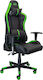 JBM 53956 Gaming Stuhl mit verstellbaren Armlehnen Black/Green