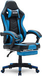 Ohaho Artificial Leather Gaming Chair with Footrest Black / Blue