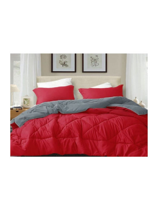 Isadore Lorraine Пухено Куинсайз 220x240бр Microsatin Bordeaux / Grey