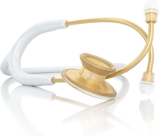 MDF Instruments Acoustica Cardiology Adults Double Head Stethoscope White / Gold White