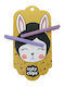 Moon Rabbit Set of Kids Hair Clips with Bobby Pin in Purple Color 2pcs CL0019