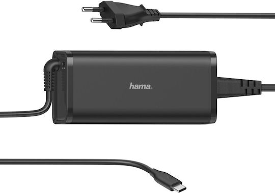 HAMA USB-C Universal Laptop Charger 92W 20V 4.6A with Detachable Power Cable