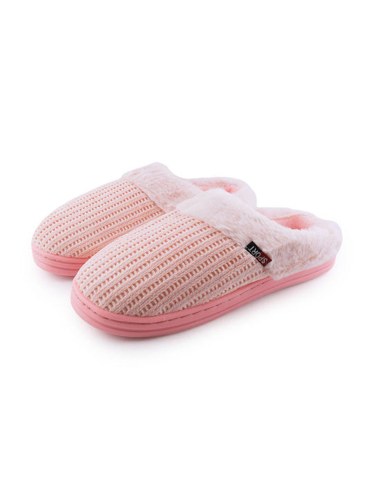 Love4shoes Women's Slipper with Fur In Pink Colour