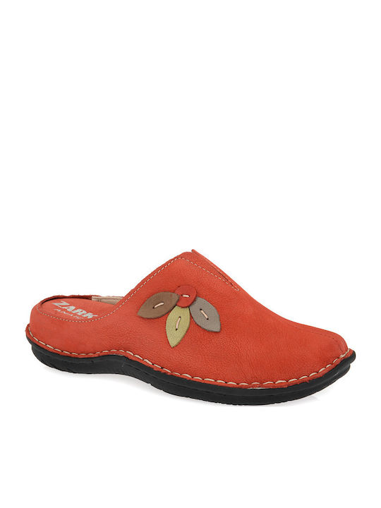 Anatomical Leather Women's Slippers Red