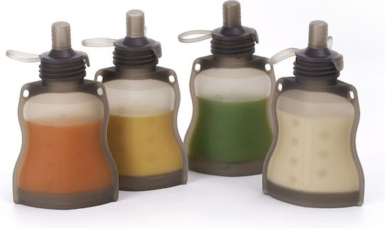 Haakaa Baby Cups Yummy Pouch made of Silicone Gray 4pcs 130ml