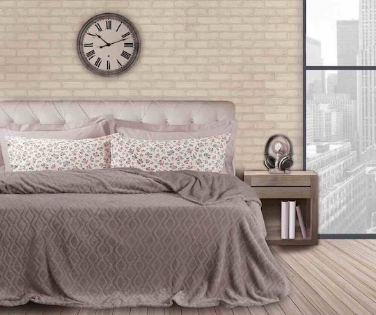 Das Home 329 Fleece Blanket Single 160x220cm Brown