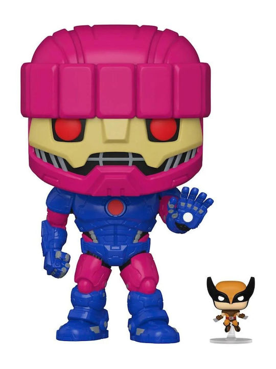 Funko Pop! Marvel: X-Men - Sentinel с Wolverine & Chase Джъмбосайзд Комплект от 2 1054 Supersized 10"​ (25cm) & Blacklight Special Edition