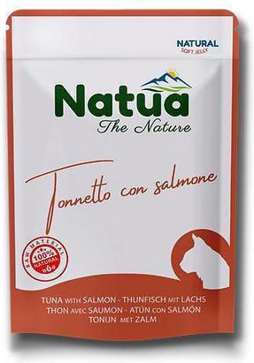 Natua Pouch Υγρή Τροφή για Ενήλικες Γάτες σε Φακελάκι με Σολομό και Τόνο 70gr