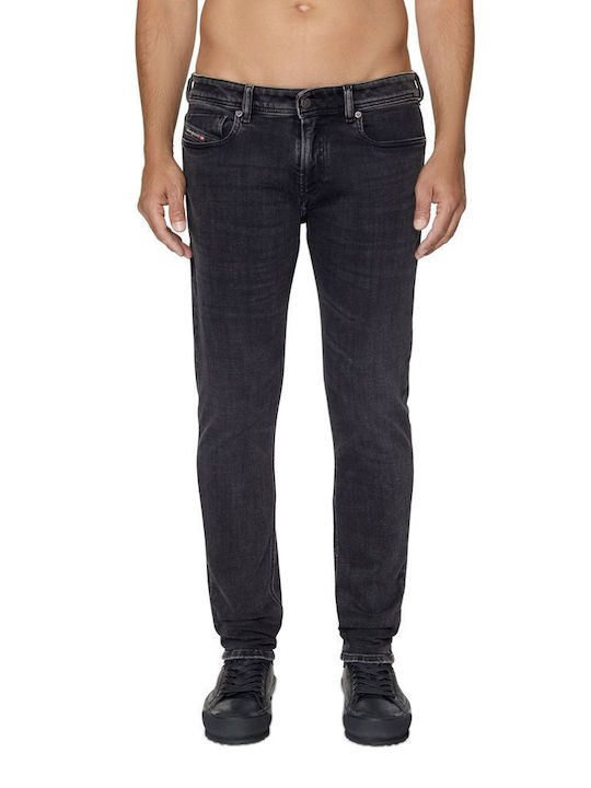 1979 Sleenker Herren Jeanshosen Elastisches Skinny Verjüngt Anwendung Noir