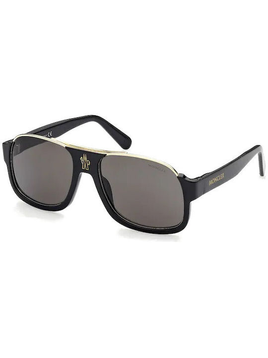 Moncler Sunglasses with Black Frame and Gray Lenses ML 0208 01D