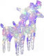 vidaXL Christmas Plastic Illuminated Reindeer Figure Multicolour 43x11cm 4pcs