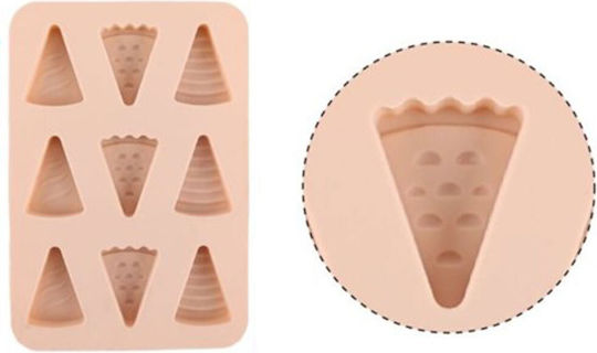 Pizza Formă de Patiserie Bomboane de Ciocolată din Silicon 9 Locuri 14x8.5buc 1buc