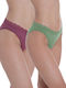 Apple Boxer Damen Slip 2Pack mit Spitze Bordeaux/Green