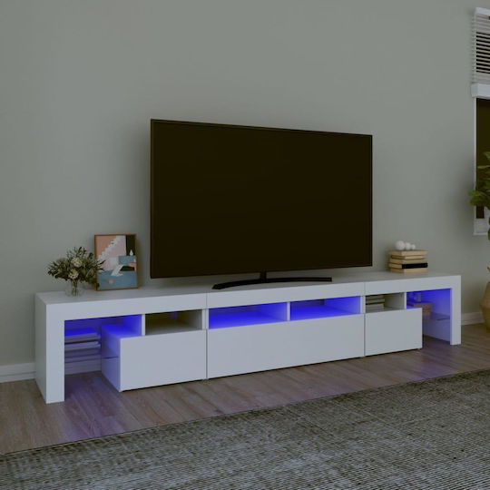 Stand TV cu Iluminare LED Alb L230xA36.5xÎ40cm