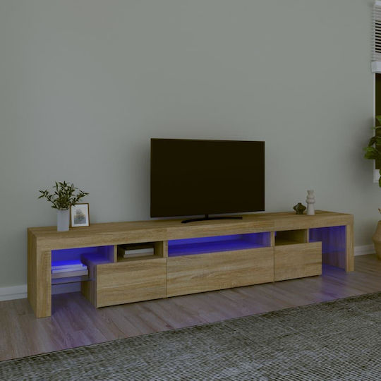 TV-Ständer mit LED-Beleuchtung Sonoma Eiche M215xT36.5xH40cm