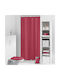 L-C Quartz Κουρτίνα Μπάνιου 180x200 cm Framboise