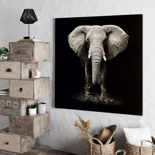 Elephant Πίνακας Υφασμάτινος 100x100cm