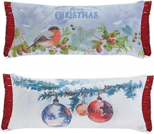 Kentia Christmas Decorative Pillow Rectangular Multicolour 30x60cm with Stuffing (Μiscellaneous Designs)