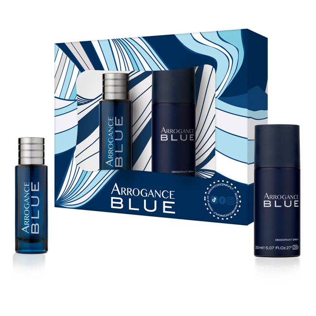 Arrogance Blue Ανδρικό Σετ με Eau de Toilette και Deodorant Spray 2τμχ ...