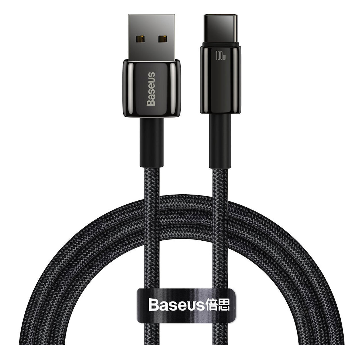 Baseus Καλώδιο USB σε USB-C Tungsten Gold, 100W, 1m (Μαύρο)