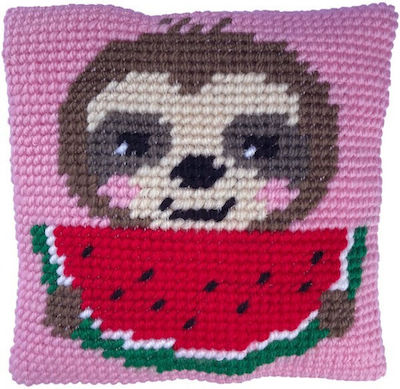 Sloth Munch Embroidery 22x22cm LH3004