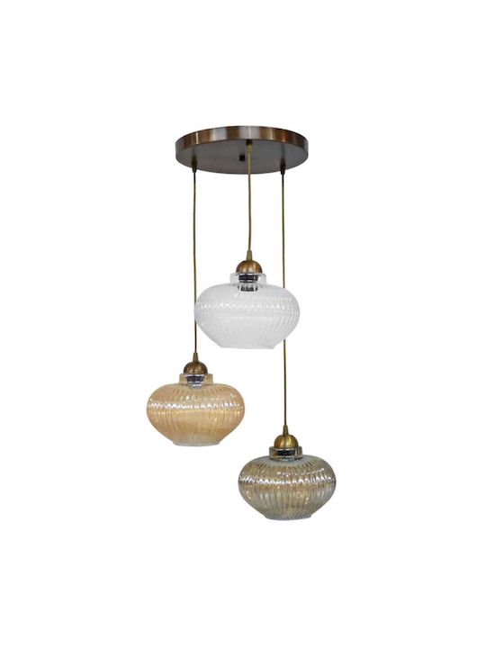 Heronia Rigato Pendant Light Multicolour with Socket E27 36x82cm