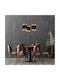 TK Lighting Boho Pendant Light Black Boho Rail with Socket E27 70x130cm