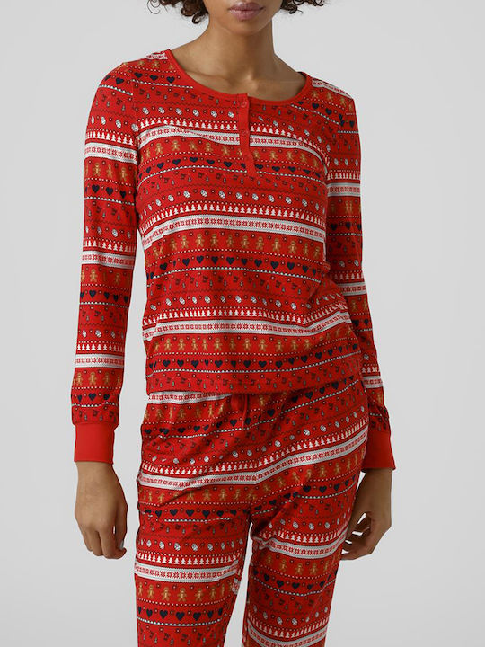 Vero Moda 10257409 Women's Long Sleeve Sweater Red 10257409
