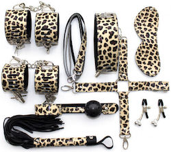Naughty Toys BDSM Kit 8 Ερωτικά Αξεσουάρ για Αρχάρια Ζευγάρια Animal Print
