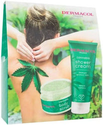 Dermacol Cannabis Set Îngrijire pentru Curățarea corpului Curățarea corpului cu Exfoliant pentru corp & Gel de dus