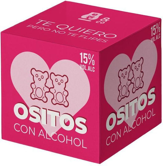 Osito & Co Ερωτικό Βρώσιμο Δώρο Gummy Bears With Alcohol 15% Strawberry & Gin Flavor 70gr
