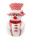Lianos Christmas Fabric Figure SNowman White Height 48cm