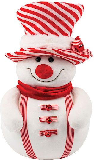 Lianos Christmas Fabric Figure SNowman White Height 48cm
