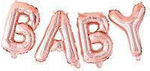 Μπαλόνι Foil Baby, Ροζ Χρυσό, 86 εκ. , σετ 4 τεμ.