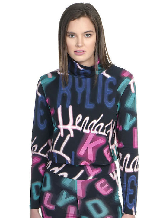 Kendall + Kylie Women's Blouse Cotton Long Sleeve Black