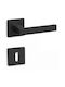 Conset Lever Middle Door with Rosette C875 Pair with Rosette Black