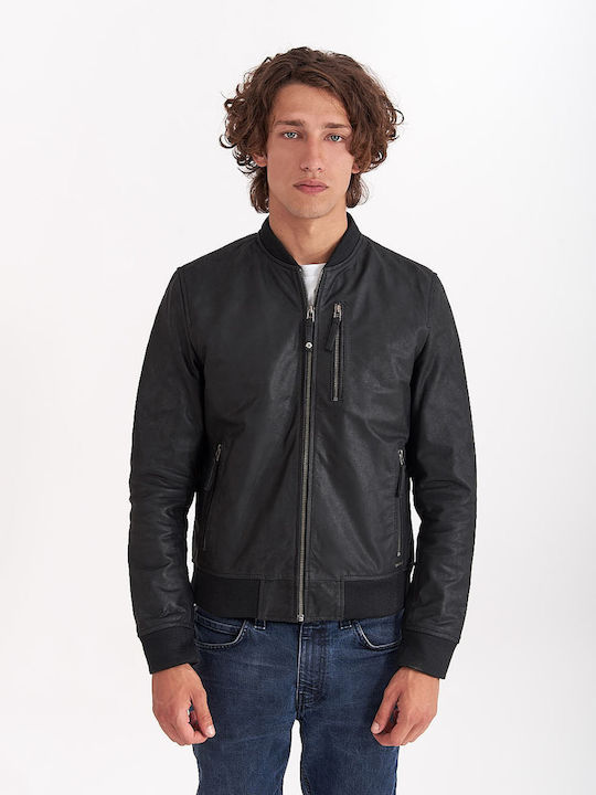 AUTHENTIC MEN'S BLACK LEATHER JACKET