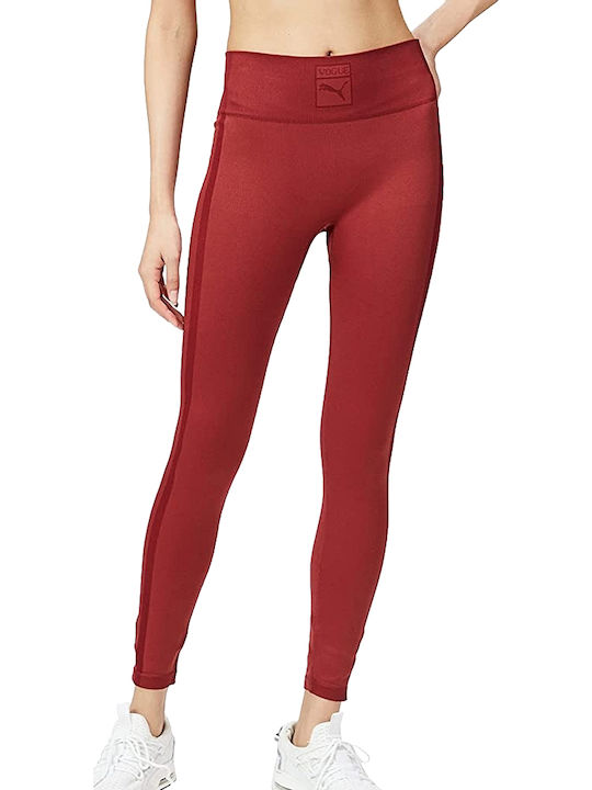X Vogue Women's Long Legging High Waisted Red