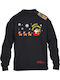 Kids Sweatshirt Black Christmas Santa Claus Cartoon