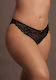 Le Désir Claire Γυναικείο Sexy Brazil Elastic Lace Brief with Golden Details Black