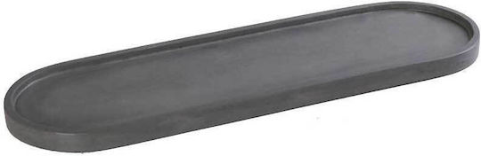 Espiel Oval Concrete Decorative Platter Grey 25x15x2cm