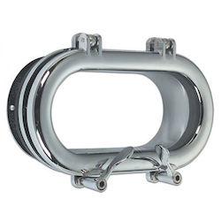 PORTHOLE PORTHOLE ITALIAN BRASS NARROW CHROME PLATED 28X15CM