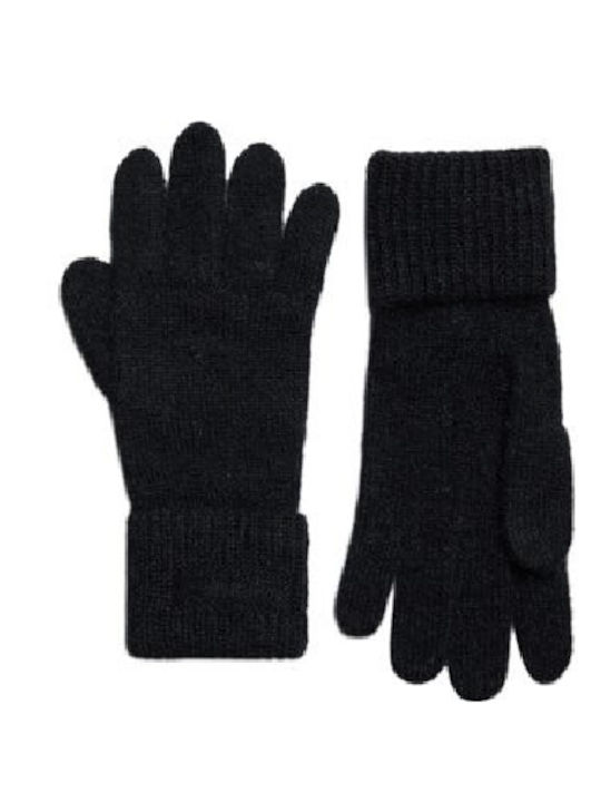 Superdry Negre Femei Tricotate Manusi